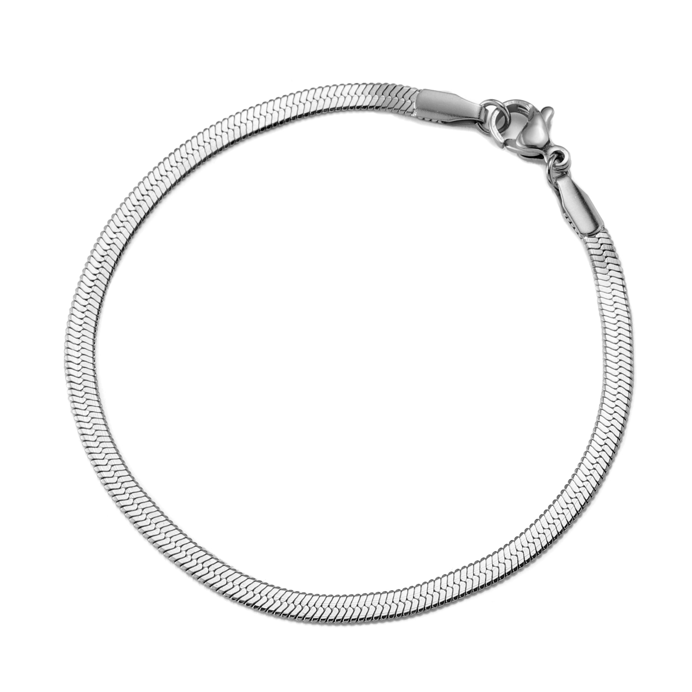 Thin Snake Bracelet Silver