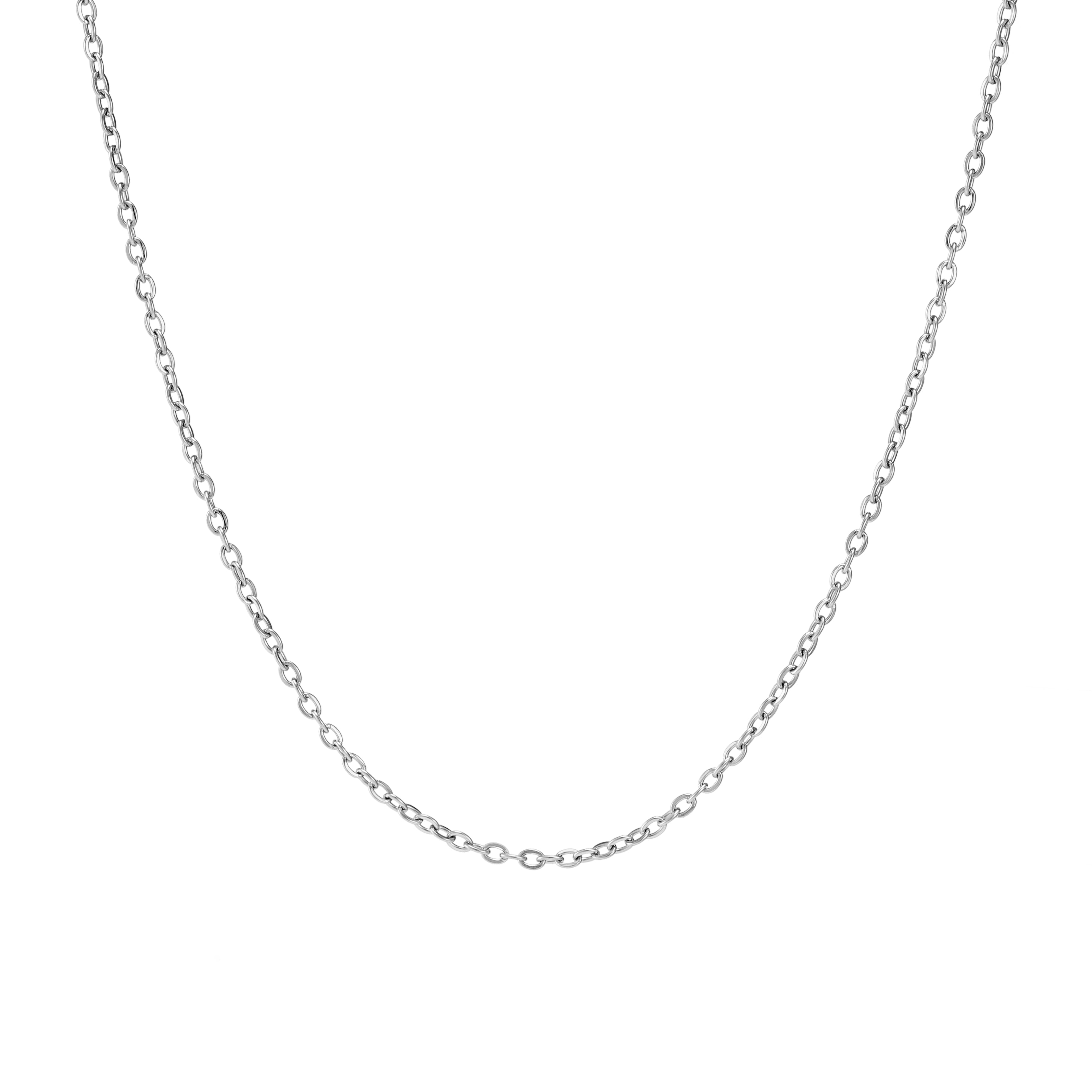 Thin Cable Chain Silver