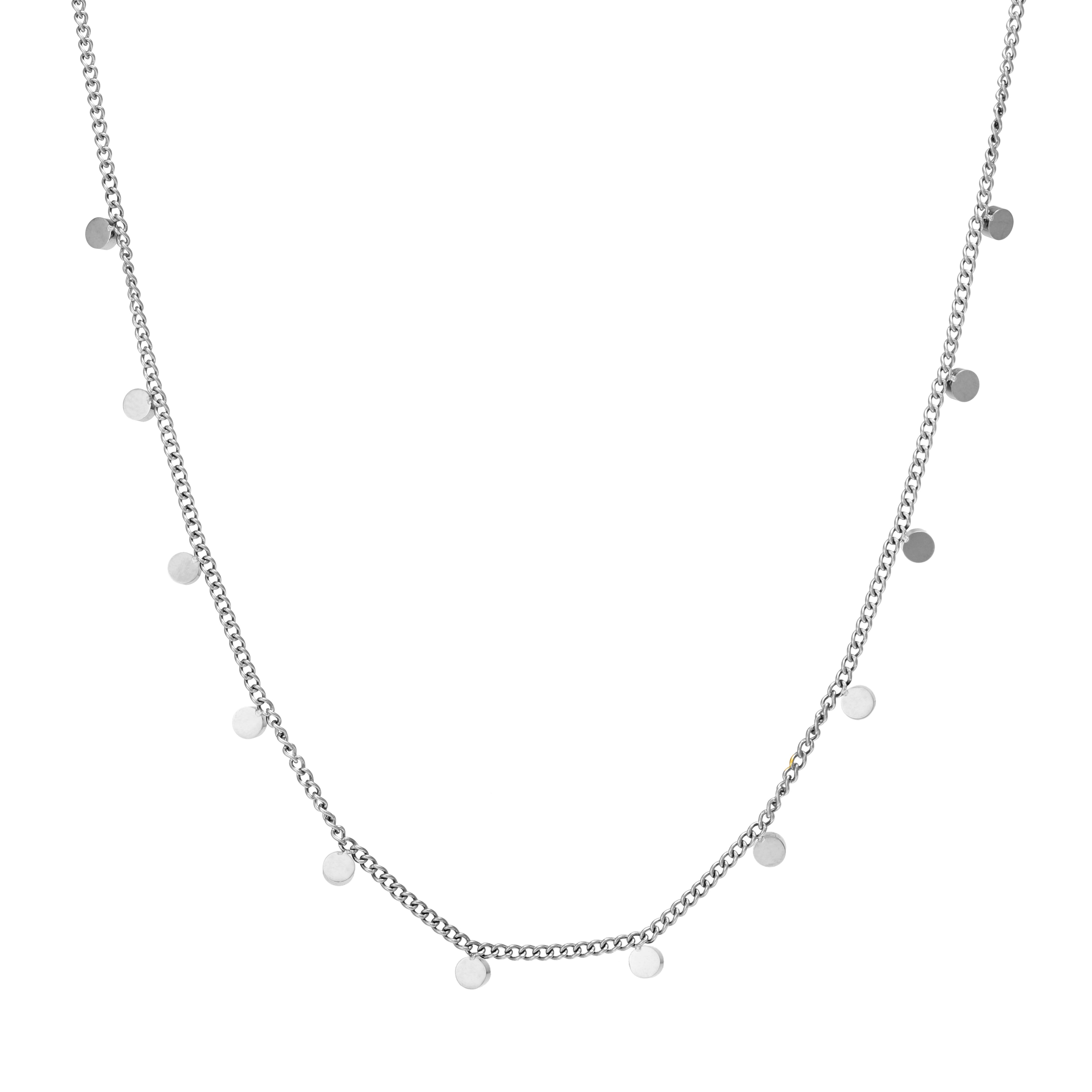 Plate Necklace Silver