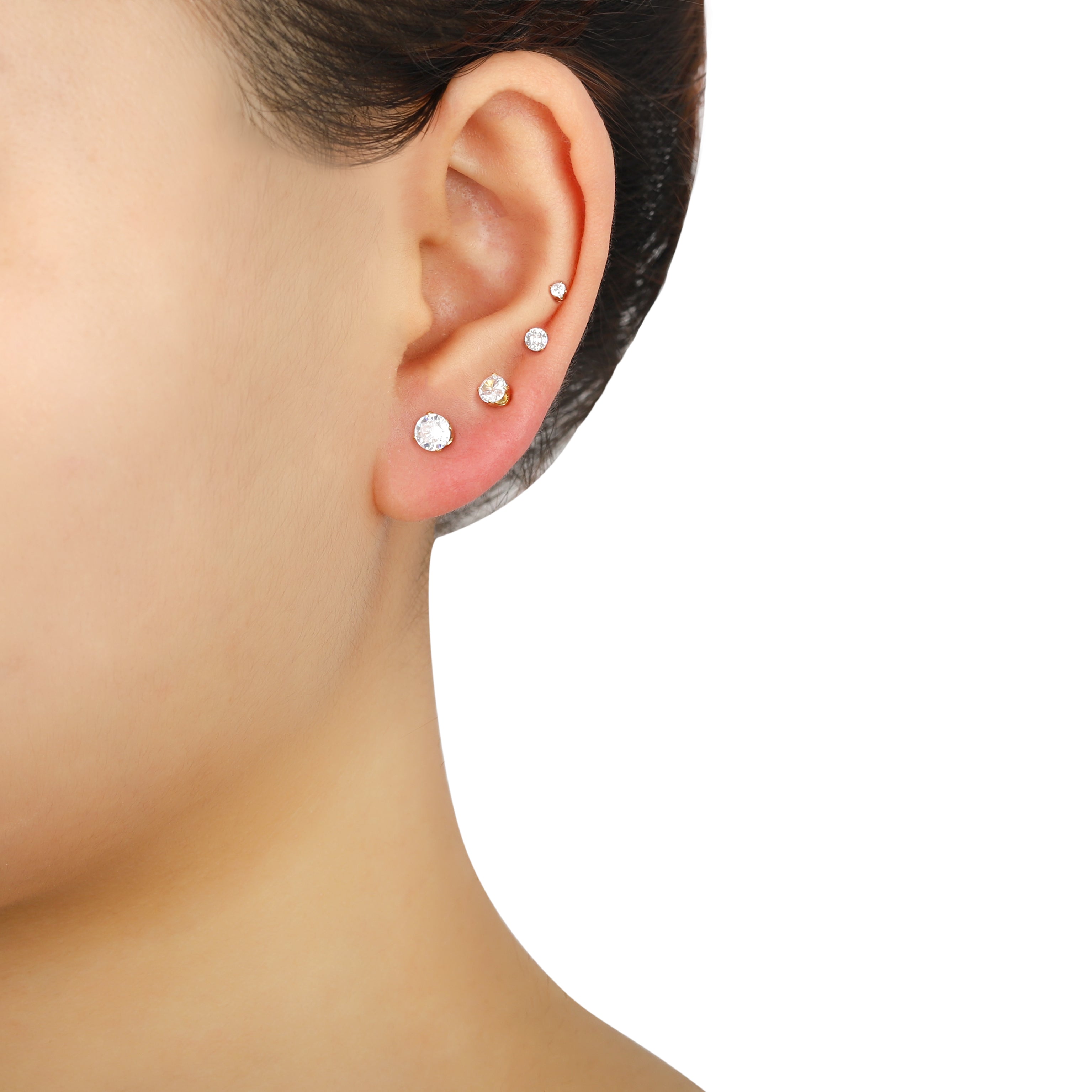 Diamond Earring 4-Pack Gold