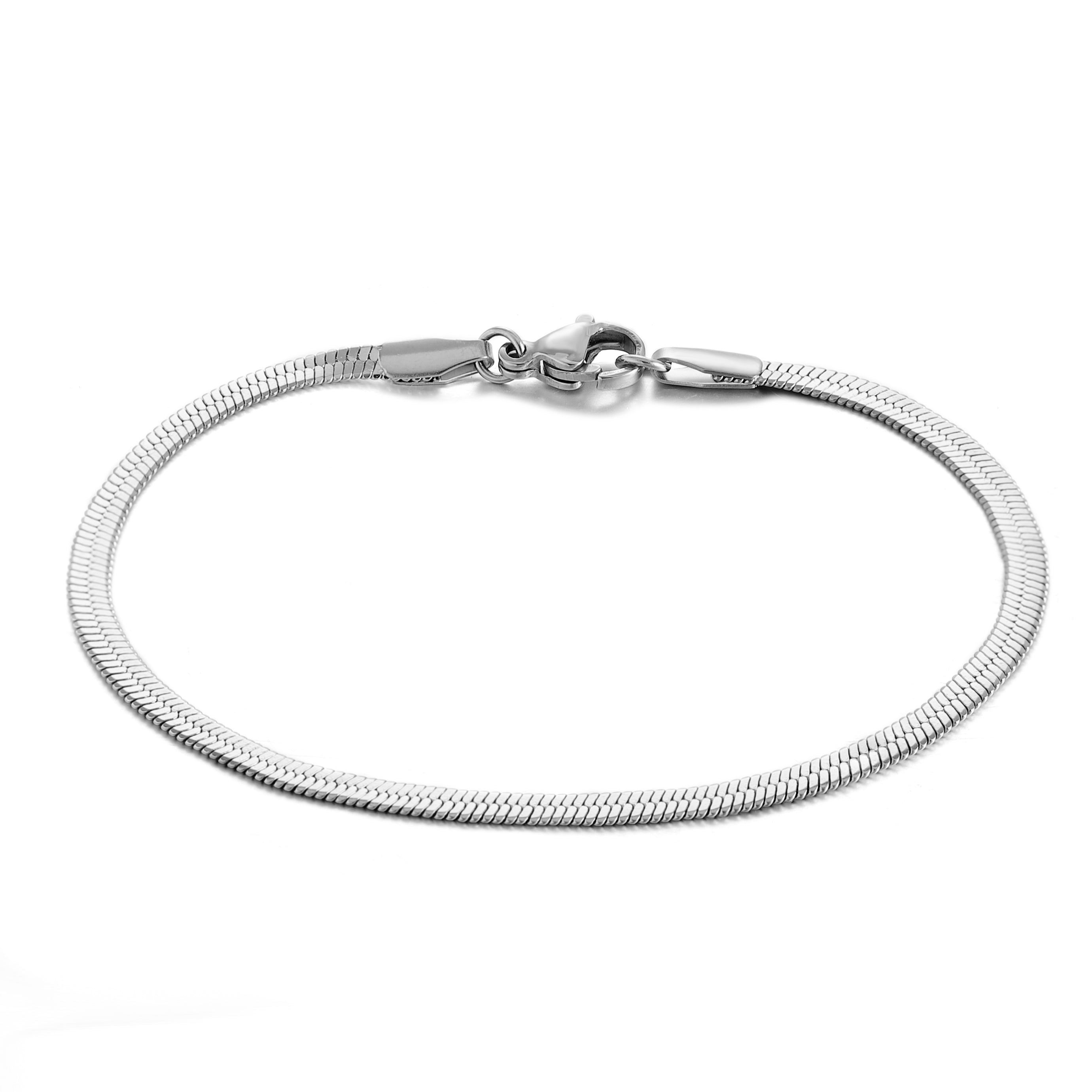 Thin Snake Bracelet Silver