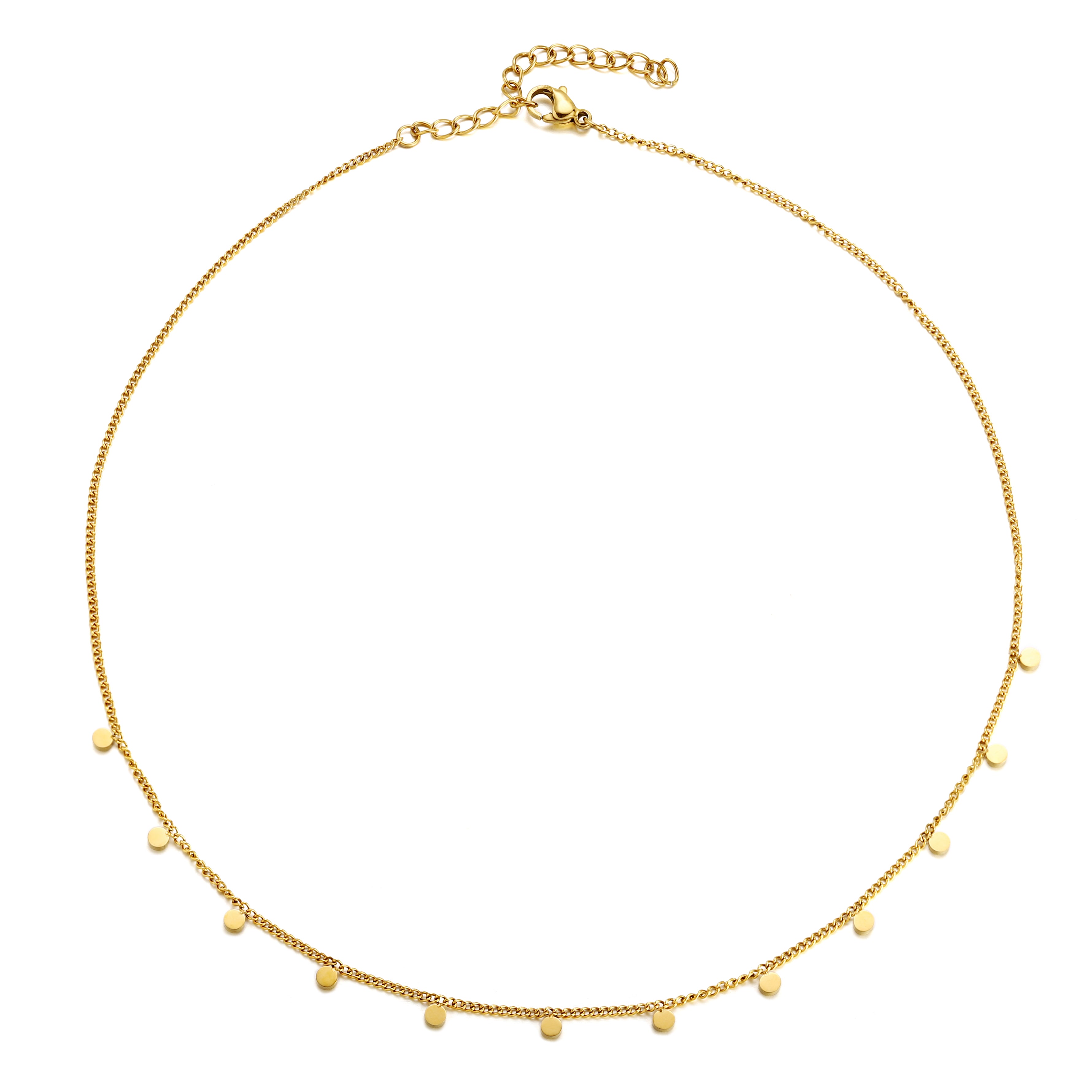 Plate Necklace Gold