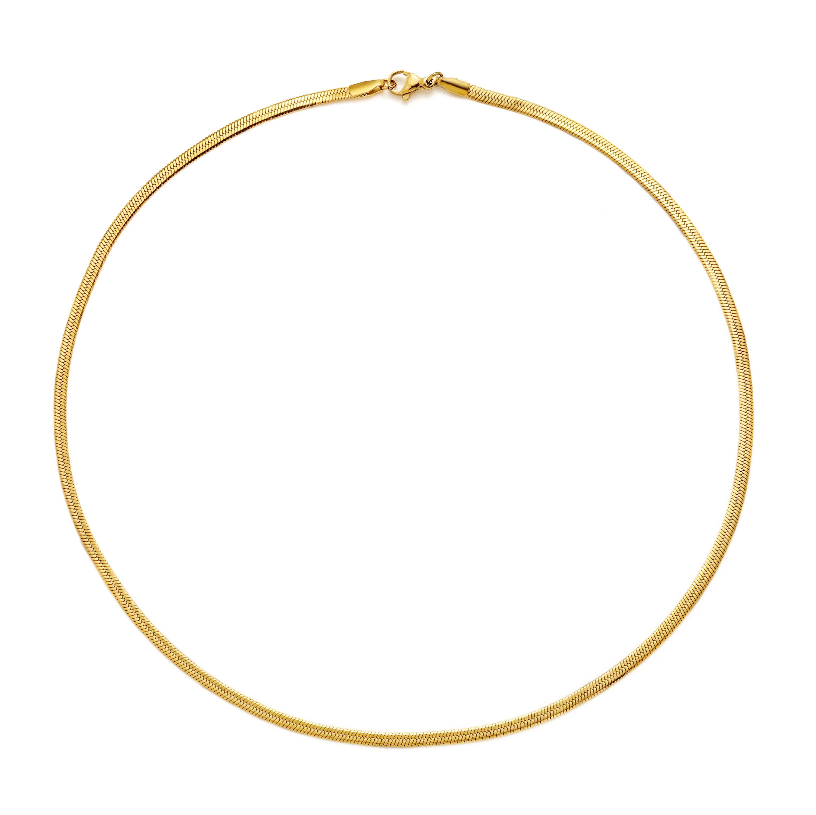 Thin Snake Necklace Gold