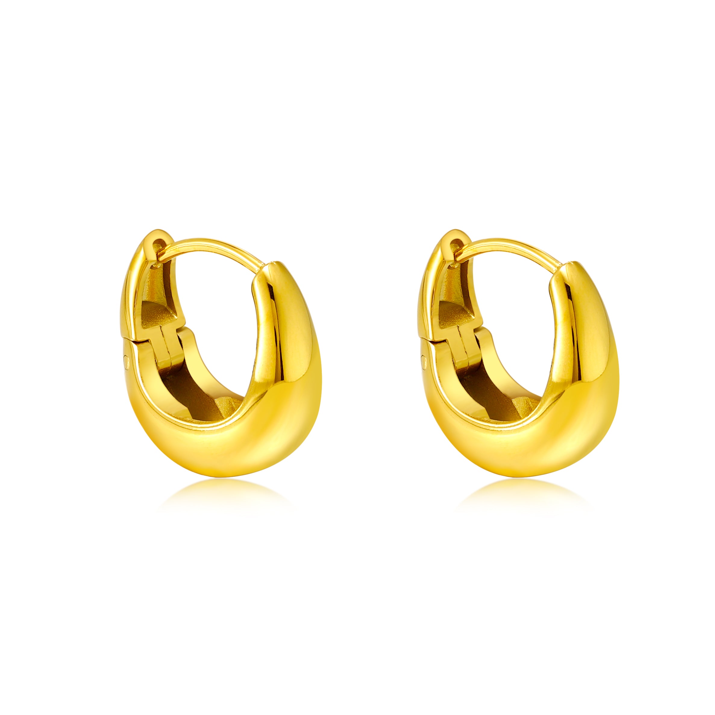 Thick Hoop Earring Gold