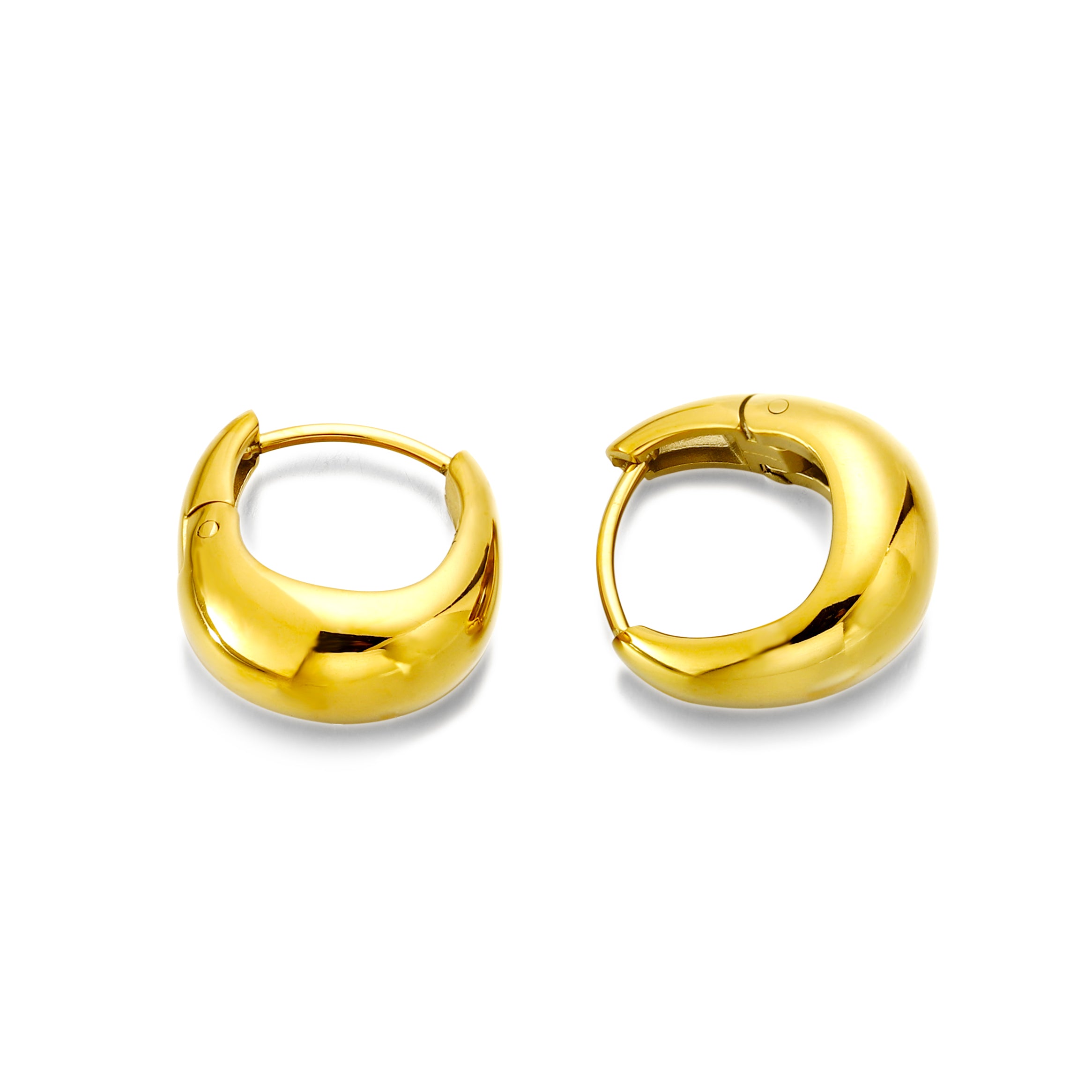 Thick Hoop Earring Gold