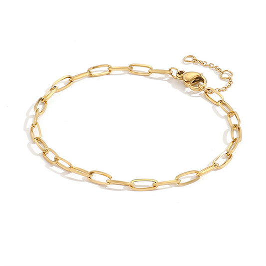 Paper Clip Bracelet Gold