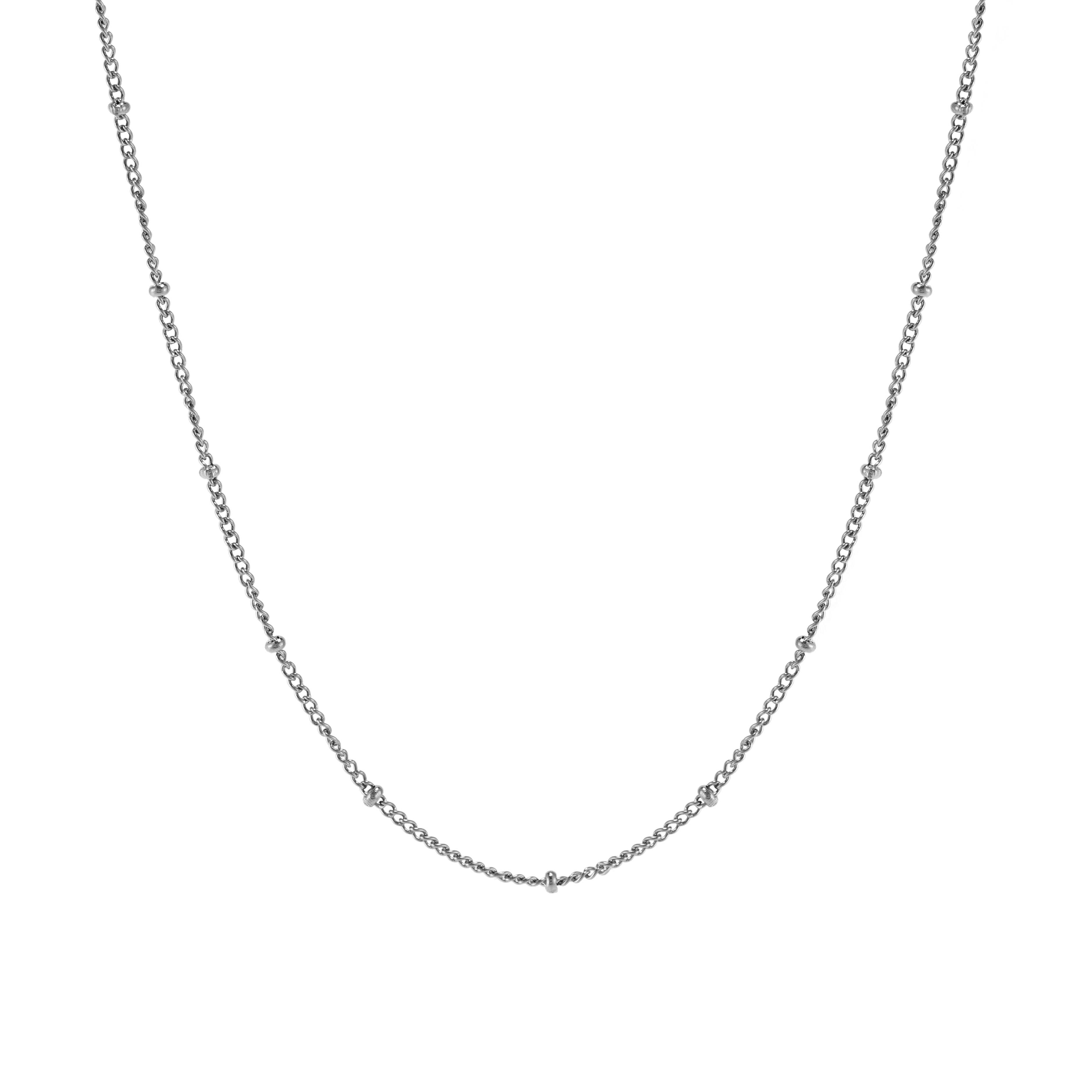 Bead Necklace Silver