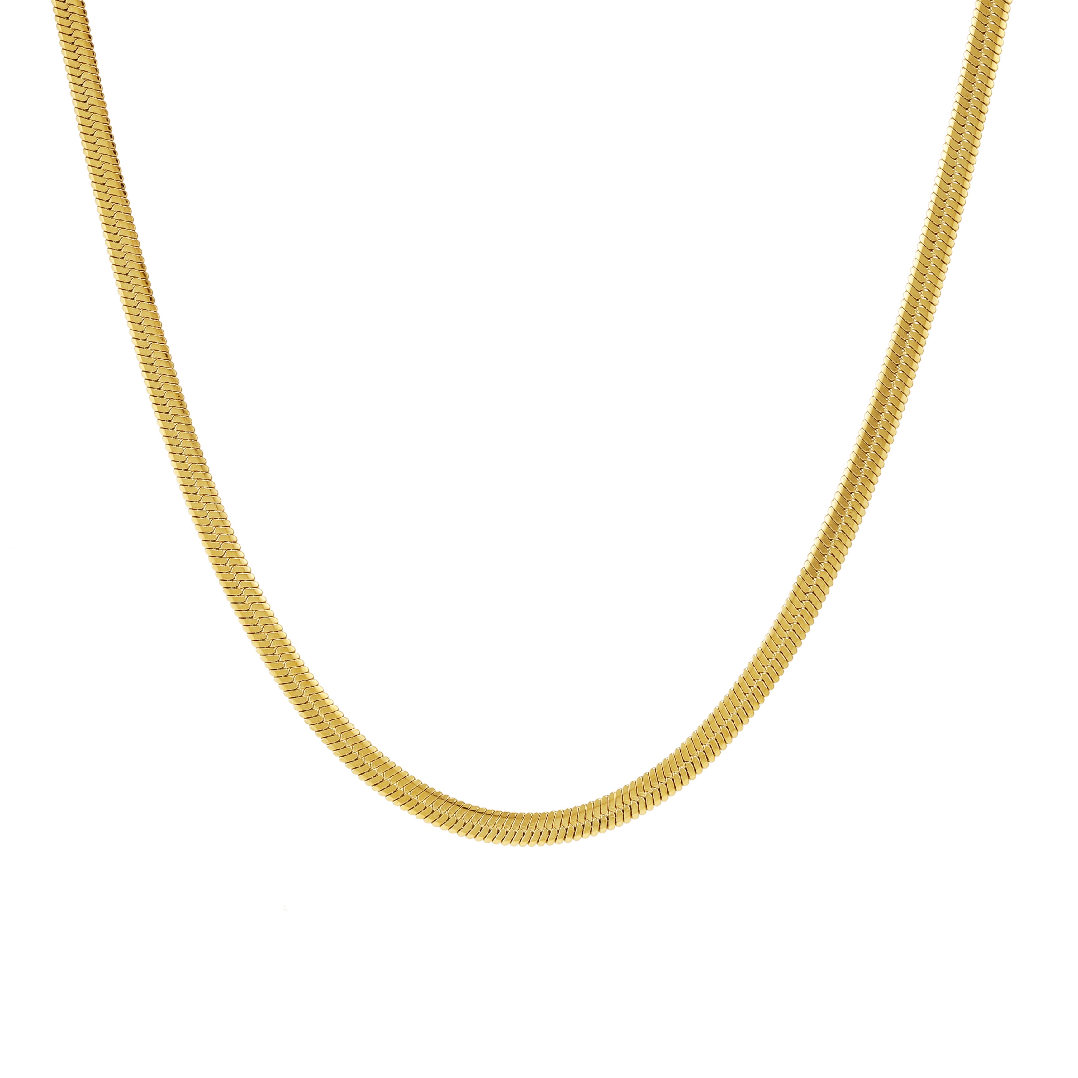 Thin Snake Necklace Gold