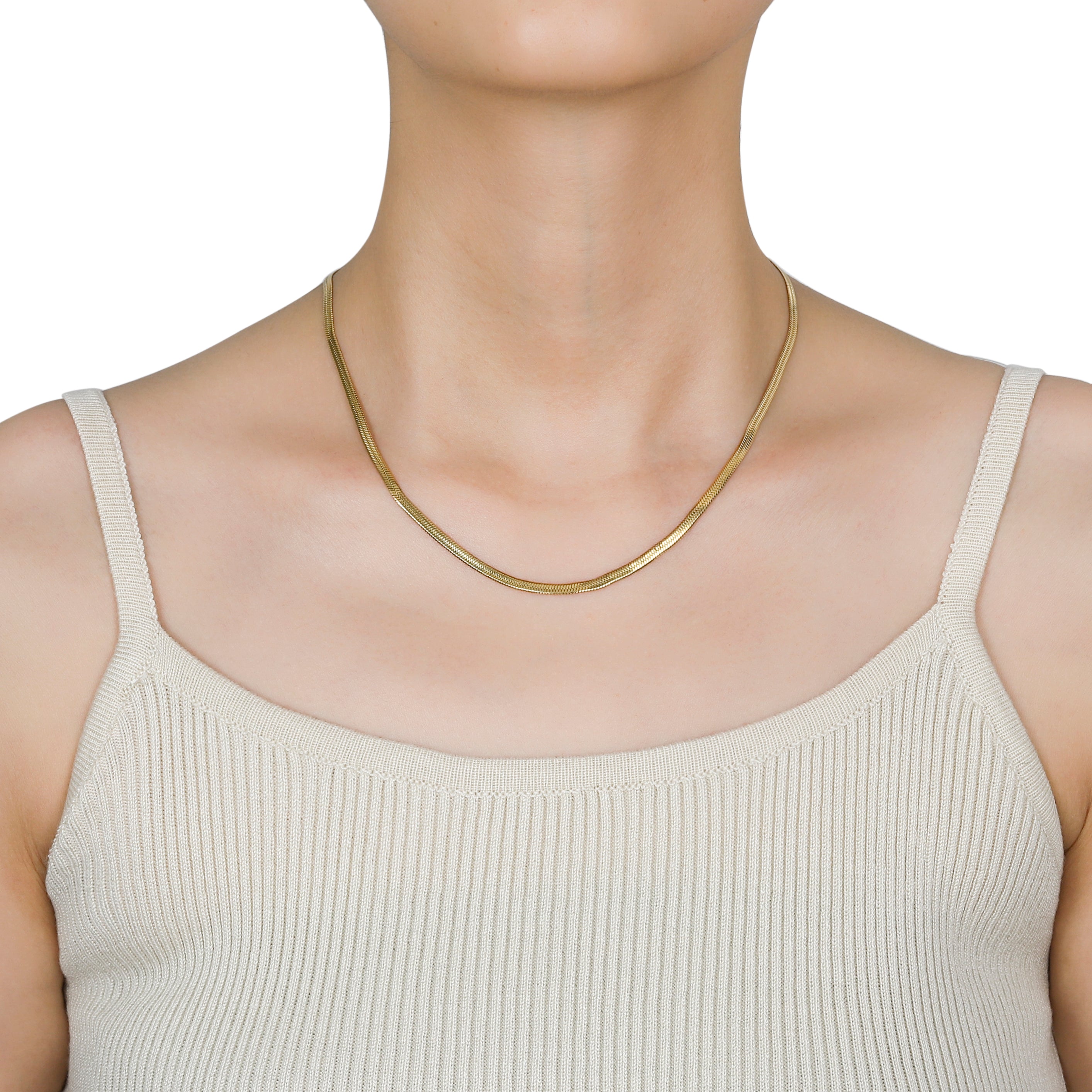 Thin Snake Necklace Gold