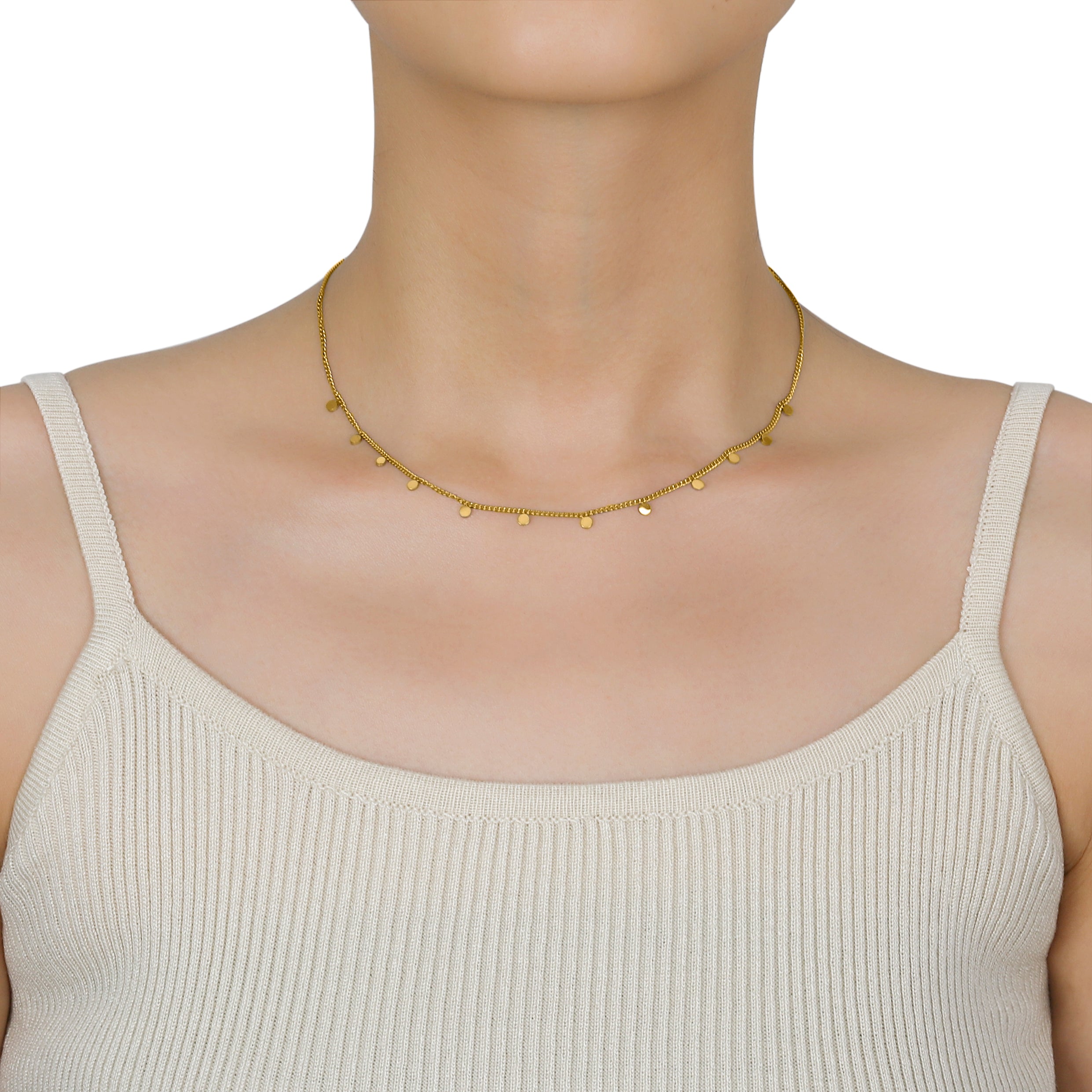 Plate Necklace Gold