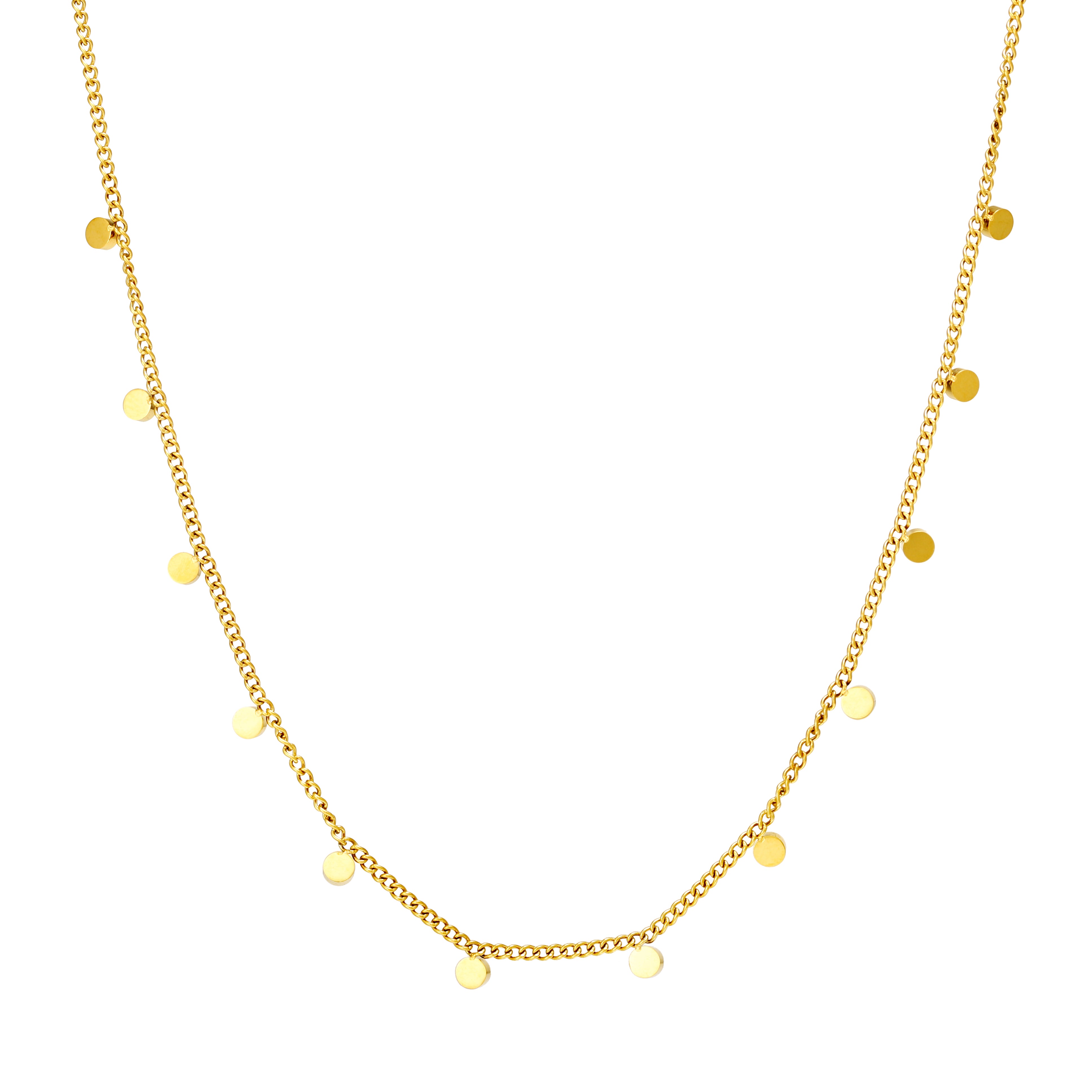 Plate Necklace Gold