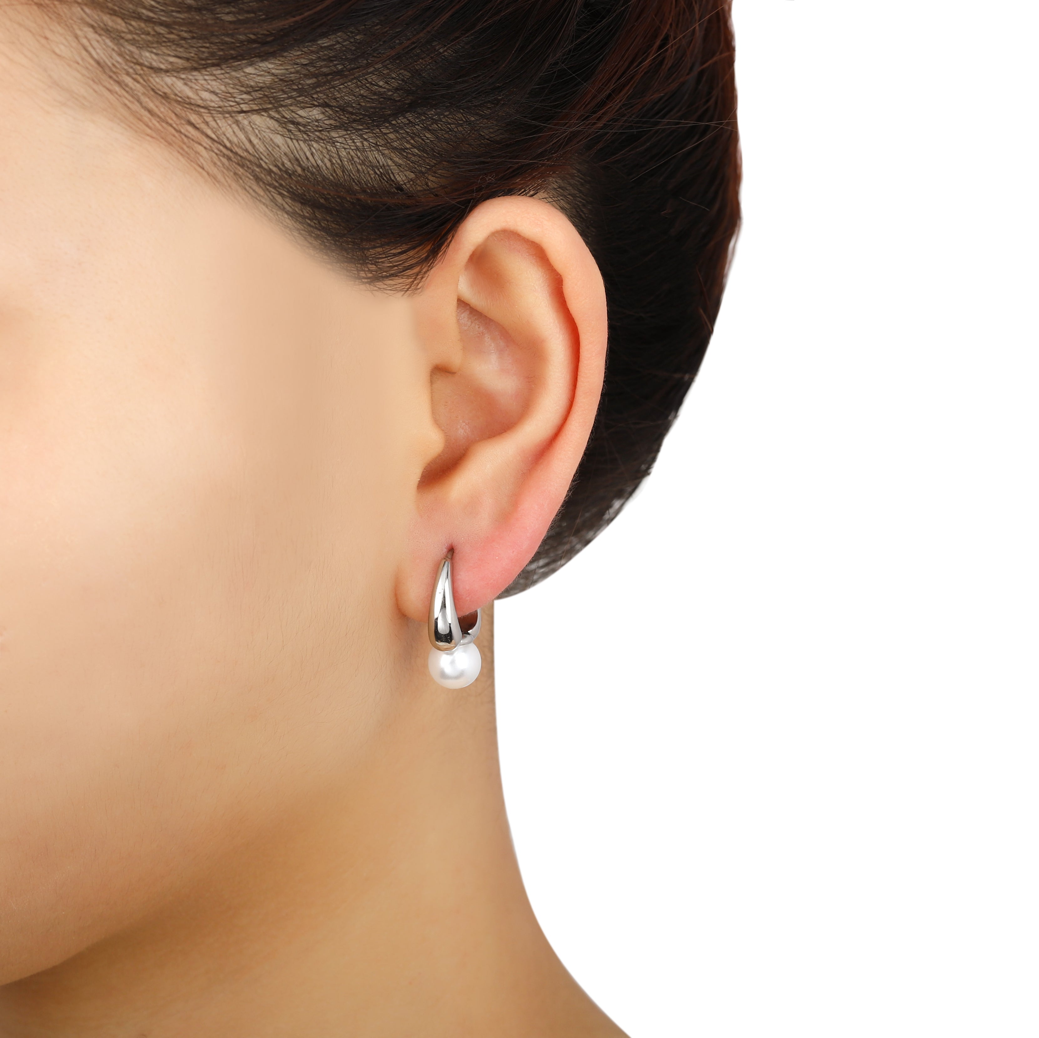 Pearl Drop Earring Silver